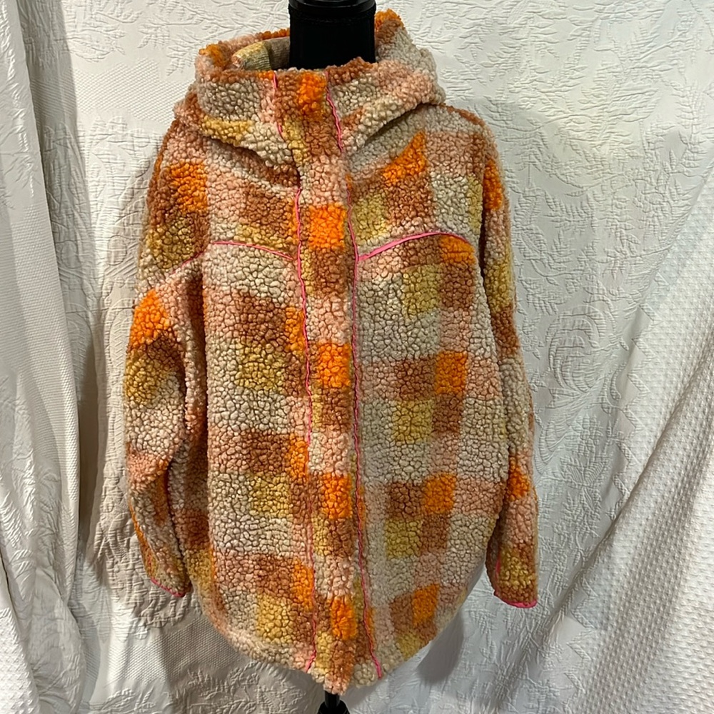 Davi & Dani Sherpa Hooded Jacket, Size Small - image 1